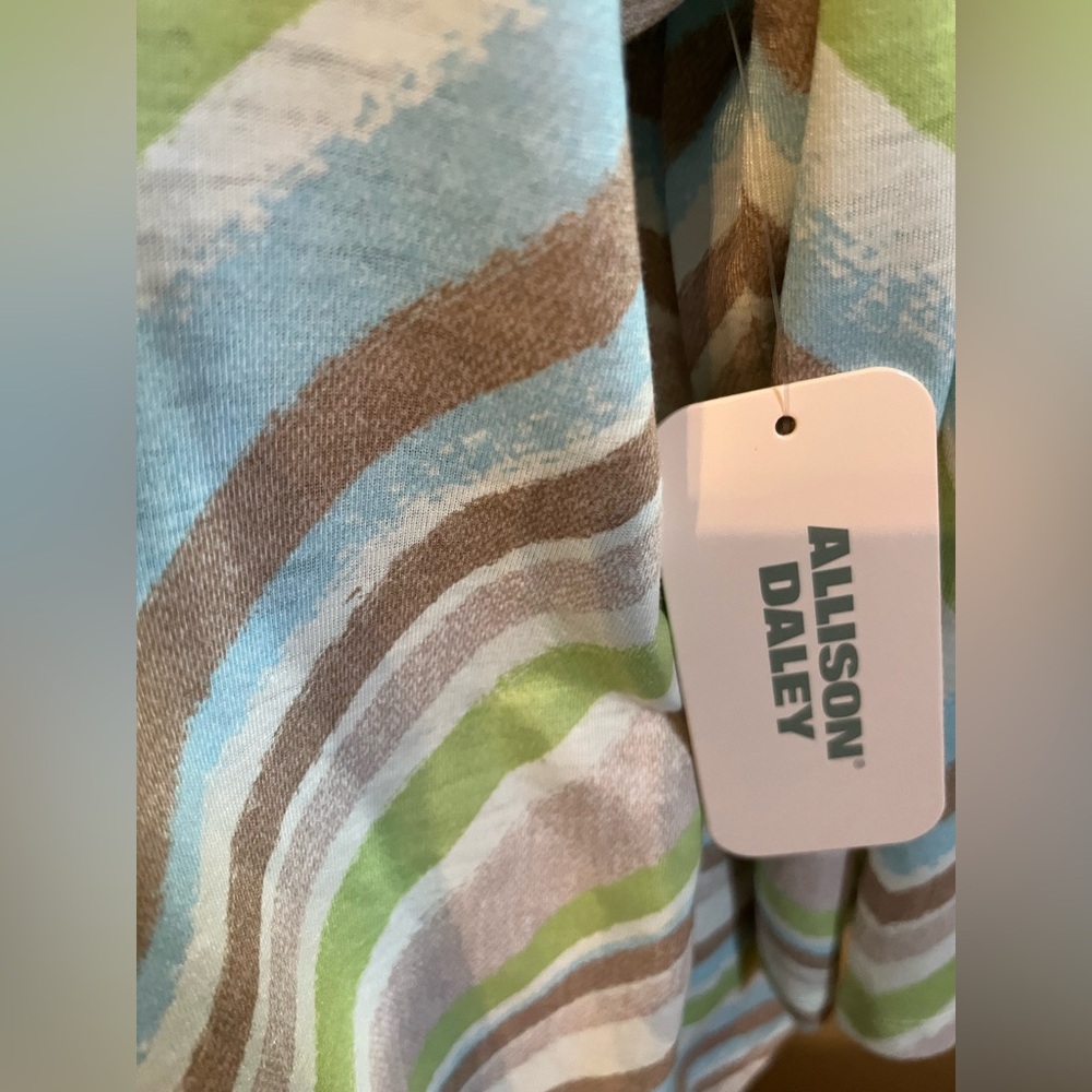 Allison Daley Green and Blue Long Sleeve Tee - Picture 7 of 8